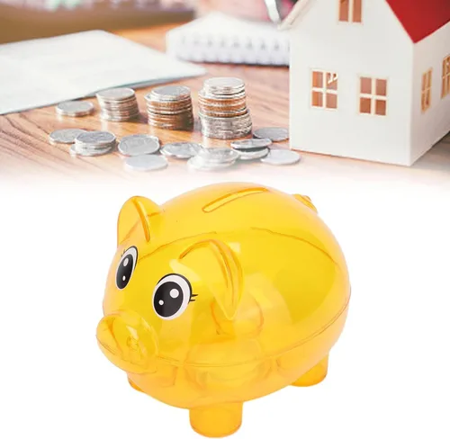 Miniatura 5 de Hucha de cerdito, caja de ahorro de dinero, caja de ahorro de monedas, caja de ahorro transparente, alcancía de cerdo de dibujos animados, alcancía
