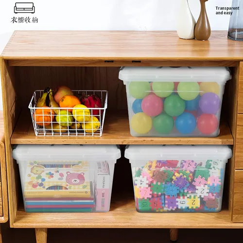 Miniatura 4 de Caja de almacenamiento de plástico de 12 cuartos de galón, contenedor de almacenamiento con asa, 1 paquete