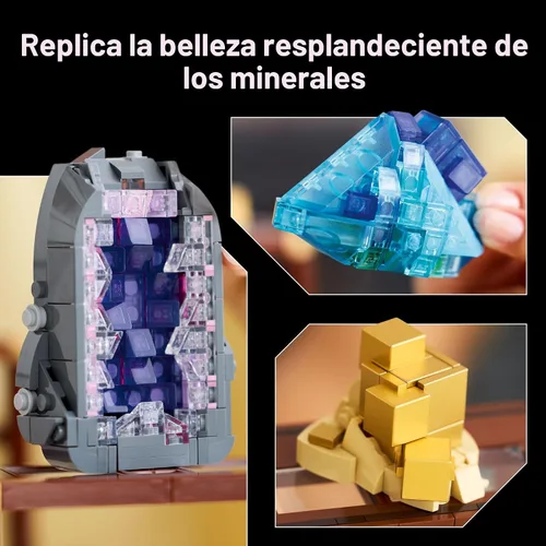 Miniatura 4 de LEGO Ideas Mineral Collection - Juego de construcción para adultos, a partir de 18 años, decoración de dormitorio u oficina con 3 estantes
