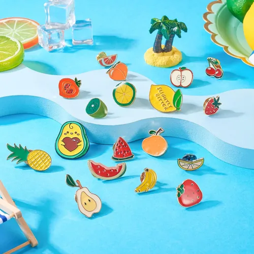 Miniatura 156 de Pandahall - Broches esmaltados de aleación con varios temas, broche de solapa, juego de pines esmaltados