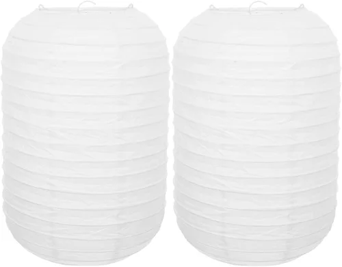 Miniatura 11 de Uonlytech Faroles de papel plegables japoneses de 7.48 x 7.48 x 11.41 pulgadas, paquete de 2 faroles decorativos para el hogar, restaurante, fiesta