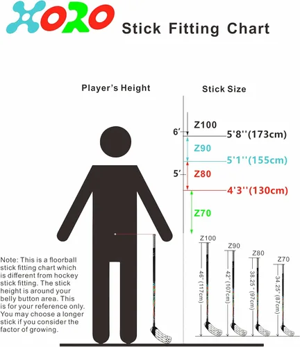 Miniatura 4 de ACCUFLI Palo Floorball XORO Z100 Negro - diestro