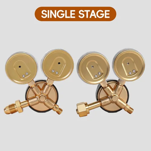Miniatura 2 de Reguladores de acetileno CGA510, Regulador de acetileno para soldadura, Conexión de entrada CGA510 de calibre de acetileno, CGA510 Regulador