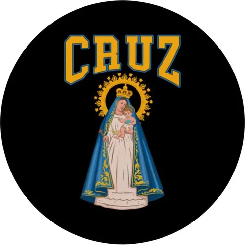 Miniatura 3 de Virgen de La Caridad del Cobre con apellido Cruz PopSockets Standard PopGrip
