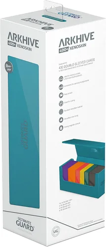 Miniatura 9 de Ultimate Guard Arkhive 400+, Estuche para Mazo para 400 Cartas TCG con Doble Funda, Petrol, Compatible con Boulders, Cierre Magnético y Forro
