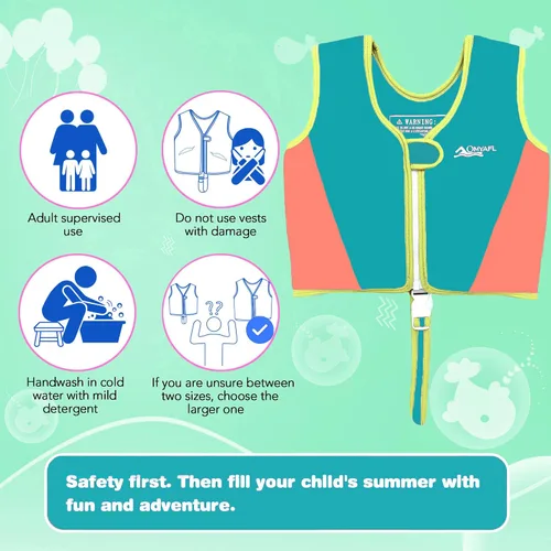 Miniatura 3 de Chaleco de natación para niños pequeños Chalecos flotadores para niños y niñas Chaqueta de natación con flotador Traje de baño con flotabilidad