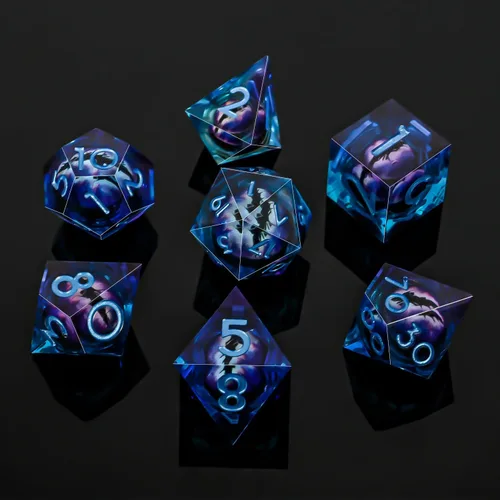 Miniatura 21 de Dados DND, dados de metal huecos D&D, juego de dados de mazmorras y dragones con caja de regalo, 7 piezas de juegos de dados poliédricos steampunk
