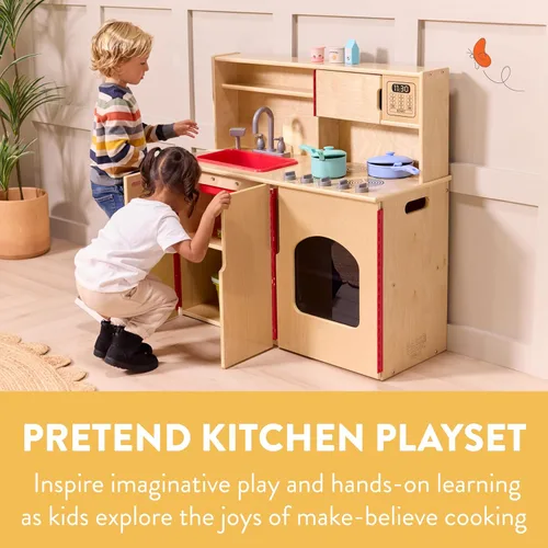 Miniatura 3 de Chef's Station - Juego de cocina para niños, juego de madera, natural