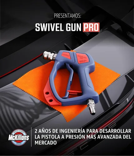 Miniatura 3 de McKillans® Swivel Gun Pro - Mango de agua giratorio de alta presión con enchufe macho de 3/8" y acoplador de conector rápido de 1/4" - Pistola