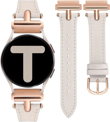 Miniatura 9 de Wearlizer Correa de cuero compatible con Samsung Galaxy Watch 7/6/5/4 Band 1.575 in 1.732 in/Watch 6 Classic 1.693 in 1.850 in/Watch 5 Pro 1.772
