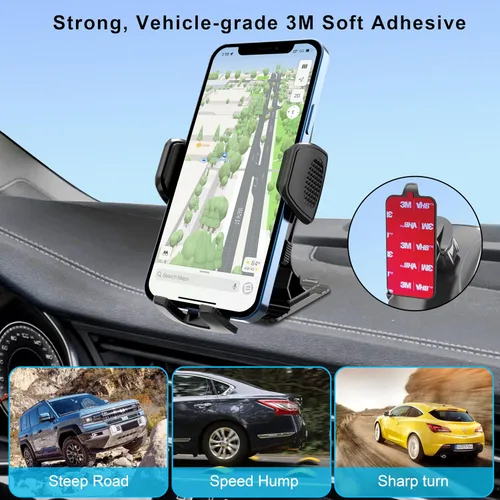 Miniatura 3 de Cellet Soporte para tablero de automóvil, soporte para teléfono inteligente 3M, soporte para teléfono celular compatible con iPhone 16 Pro Max