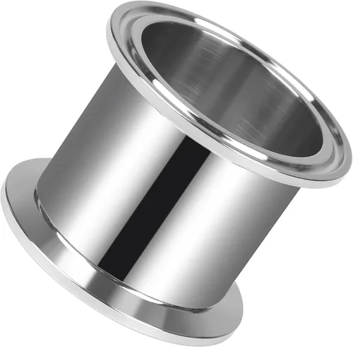 Miniatura 9 de Tubo de Abrazadera Triple 2 Pulgadas OD Bobina Sanitaria Longitud 6 Pulgadas Extremo de Abrazadera OD 50.5mm Tubo Redondo Liso de Acero Inoxidable