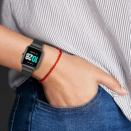 Miniatura 9 de FitTurn Correa delgada compatible con Cubitt CT2/CT2S SmartWatch, correa de reloj ajustable de malla de acero inoxidable, correa de repuesto
