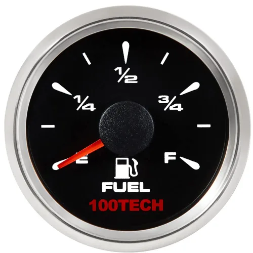 Miniatura 7 de 100TECH Medidor de Combustible 0-30 ohms Medidor de Nivel de Combustible Marino Impermeable 52mm 2-1/16"" Medidor de Combustible Diesel