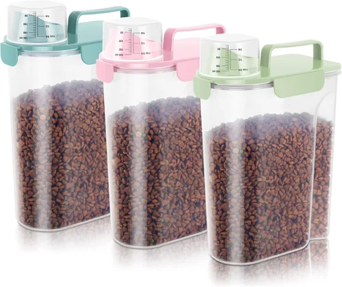 Miniatura 15 de LEAWALK Recipiente de almacenamiento de alimentos para perros, boquilla grande mejorada sin BPA, contenedores de plástico de almacenamiento