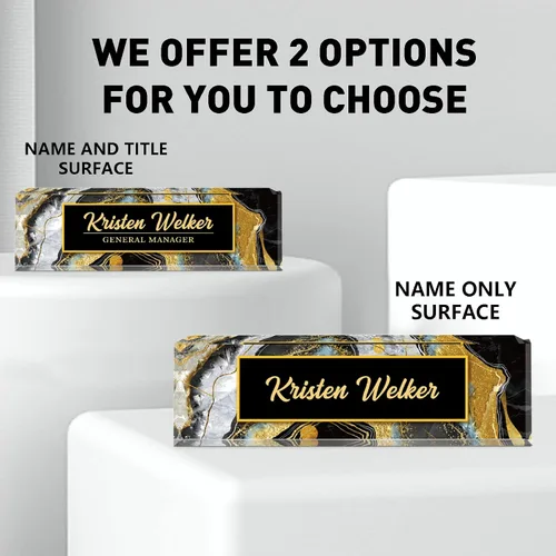 Miniatura 2 de Placa de Nombre Personalizada, Decoración de Oficina Personalizada - Accesorio de Escritorio de Acrílico, Regalos de Oficina para Empleados