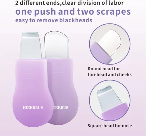 Miniatura 5 de Herramienta removedora de puntos negros, espátula facial de silicona, cepillo raspador de poros nasales 2 en 1 para limpieza profunda, espátula