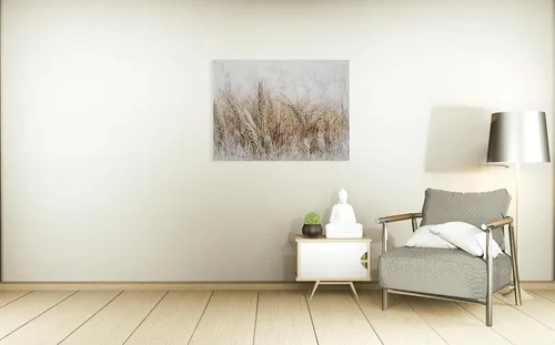 Miniatura 5 de YHSKY ARTS Lienzo de trigo texturizado pintado a mano para decoración rústica de cocina y sala de estar grande