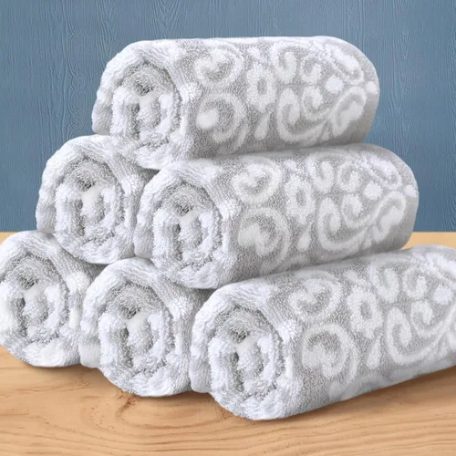 Miniatura 24 de Paños de lavado de algodón para ducha (6 piezas, 13 x 13 pulgadas), de secado rápido, gruesos, absorbentes, toallas faciales suaves para baño, juego
