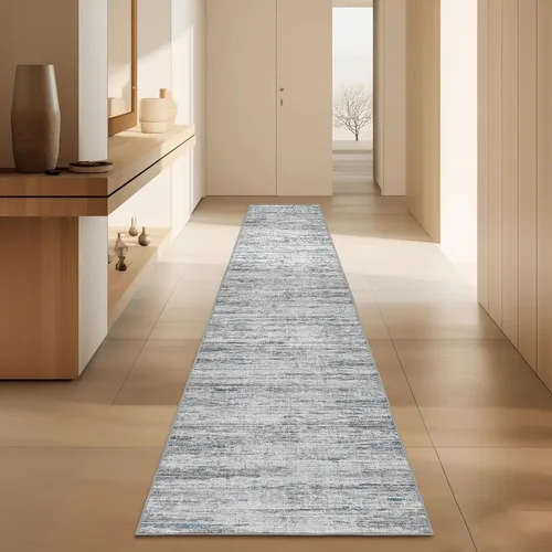 Miniatura 12 de Alfombras para pasillos antideslizantes 2x8, alfombra de pasillo moderna lavable para entrada, alfombra de piso suave resistente a manchas para Gris