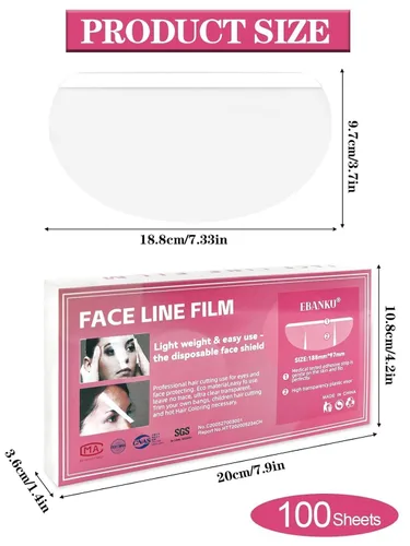 Miniatura 2 de EBANKU 100 protectores faciales de ducha, viseras de ducha, protector facial de plástico, visera protectora de cejas para adultos, protector de ojos