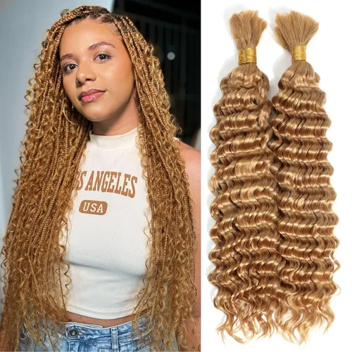 Miniatura 10 de Urbeauty Cabello Humano para Trenzar para Trenzas Boho Bob - Cabello Bohemio de Onda Profunda para Trenzar - Negro Azabache, 14 pulgadas Sin Nudos