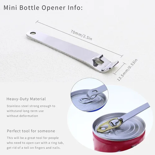 Miniatura 4 de 4 frascos de barman Decapper Mini llavero abrebotellas, frasco médico y abrelatas de película