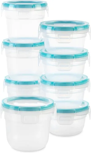 Miniatura 7 de Snapware Plastic Total Solution - Juego de 5 recipientes de almacenamiento de alimentos, tapas de plástico herméticas y a prueba de fugas, tapas