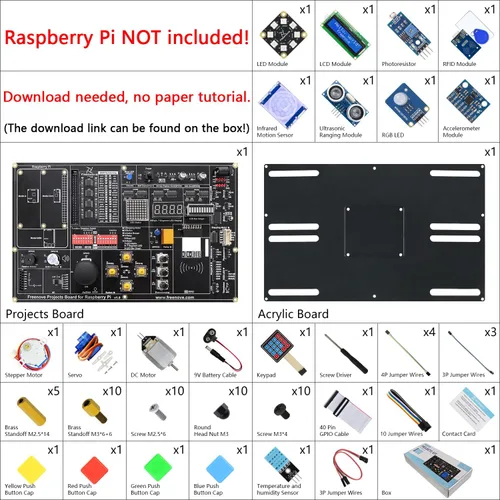 Miniatura 2 de Freenove Kit de proyectos para Raspberry Pi 5 4 B 3 B+ 400 Zero 2 W, cableado simple, tutorial detallado de 860 páginas, código de procesamiento