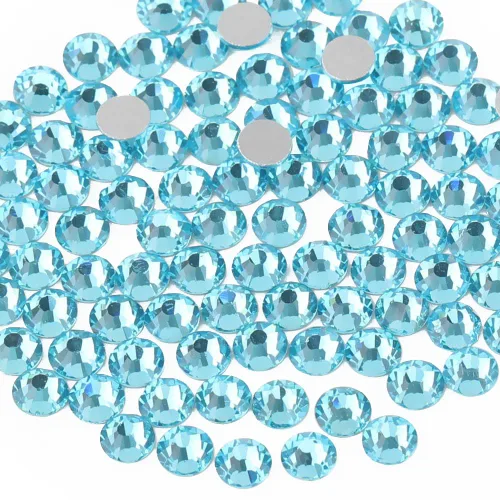 Miniatura 69 de Beadsland 1440 diamantes de imitación de cristal con parte trasera plana, gemas redondas, ámbar, SS3, 0.047-0.055 in