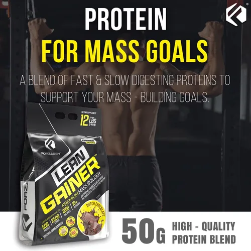 Miniatura 7 de Forzagen Lean Gainer Construyedor de Masa Premium Polvo de Proteína Ganador de Masa para Hombres y Mujeres Proteína de Alta Caloría, Ganancia