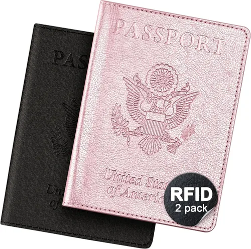 Miniatura 10 de Funda para pasaporte de vacunación, Azul 2PK