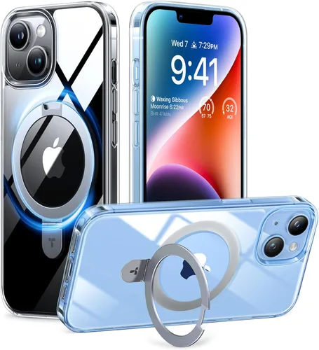 Miniatura 25 de TORRAS Funda magnética con función atril para iPhone 13/iPhone 14 [compatible con MagSafe], soporte resistente y versátil, grado militar, a prueba