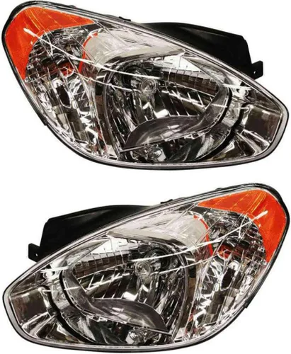 Miniatura 7 de KarParts360: Para 2007 Hyundai Accent faro Asamblea lado del conductor w/bombillas para HY2502137
