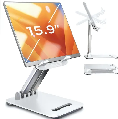 LISEN Soporte para Tablet para iPad de Escritorio, Plegable, Accesorios de Escritorio para Oficina en Casa, Viaje para Soporte de iPad, Elementos