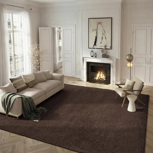 Miniatura 25 de SAFAVIEH Laguna Shag Collection - Alfombra decorativa, 2 pies 3 pulgadas x 4 pies, color beige, diseño sólido, no desprende pelusa y de fácil
