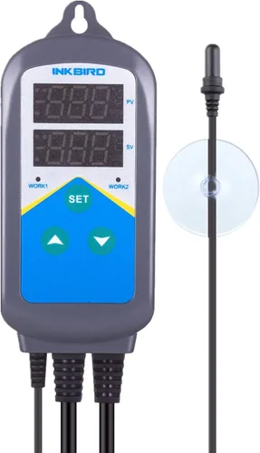 Inkbird Termostato de calefacción acuario reptil sonda sumergible Sensor ITC306T Calentador Relé Digital Invernadero Controlador de Temperatura