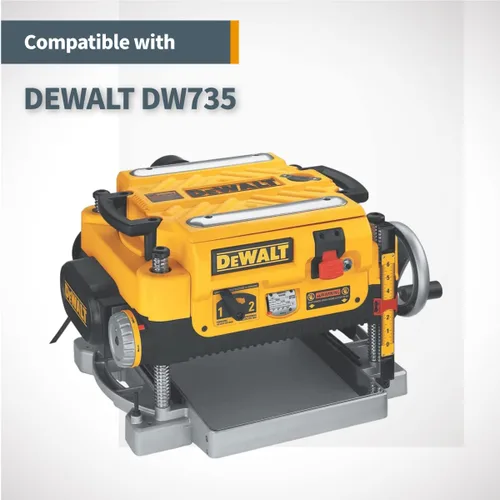 Miniatura 5 de POWERTEC Cuchillas cepilladoras de 13 pulgadas para cepilladora DeWalt DW735, DW735X, repuesto para cuchillos cepilladores DW7352, juego de 6