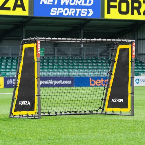 FORZA Steel42 Portería de fútbol – Portería de jardín de acero resistente con marco galvanizado de 1.654 in, red resistente a la intemperie,