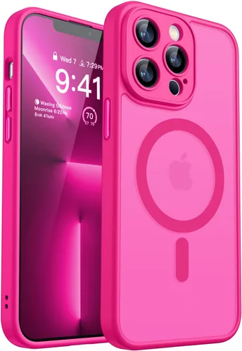 Miniatura 89 de CANSHN Funda magnética compatible con iPhone 17 Pro, mejorada [protección completa de la cámara] [compatible con Magsafe] [mate translúcido] funda