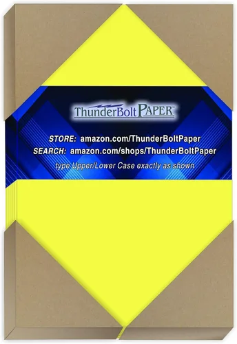 Miniatura 17 de 100 cartulina de color amarillo neón brillante fluorescente – 8.5 x 11 pulgadas (8.5 x 11 pulgadas) letra estándar Tamaño del volante – Papel