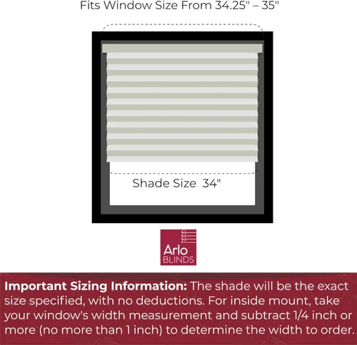 Miniatura 3 de Arlo Blinds - Estores celulares inalámbricos de celda única para oscurecer la habitación, Color: Blanco, Tamaño: 34" An x 60" Al Blanco opaco
