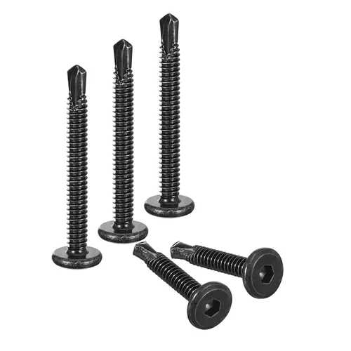 Miniatura 8 de uxcell Tornillos Autorroscantes de Hexágono Interior, 1/4 x 1-5/8" Tornillo de Perforación de Cabeza Plana de Chapa de Acero Inoxidable 410, 100