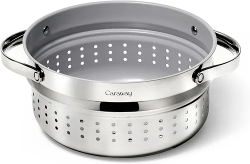 Miniatura 11 de Caraway Vaporizador - Vaporizador de Acero Inoxidable con Asas - Revestimiento Antiadherente, No Tóxico - Vaporiza Verduras, Mariscos y Más
