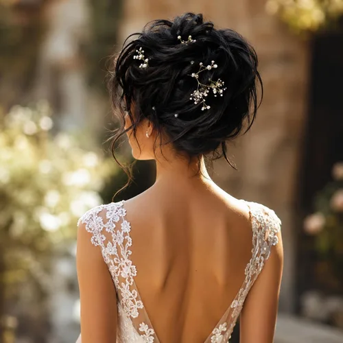 Miniatura 3 de CAISHA Prettyshop - Banda elástica XXL tipo postizo de cabello voluminoso ondulado, ideal para peinados recogidos de novias o rodetes desaliñados