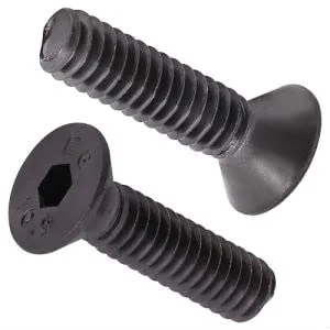 Miniatura 9 de 5/16-18 x 1-1/2" (12 PCS) Tornillos de cabeza plana, acabado de óxido negro, tornillos de cabeza avellanada, acero de aleación de grado 10.9, rosca