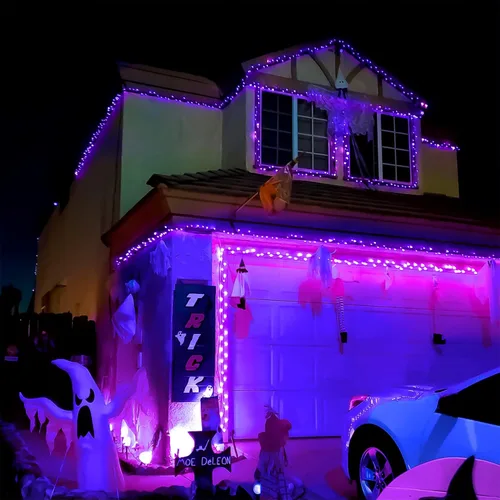 Miniatura 6 de JMEXSUSS Luces solares de Halloween moradas (cadena de luces solares y luces de hadas solares)