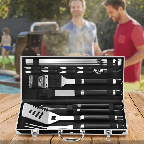 Miniatura 7 de Grilljoy Accesorios de BBQ Juego de Herramientas de Parrilla - 22 Piezas de Acero Inoxidable Accesorios de Parrilla de Barbacoa para Parrilla al