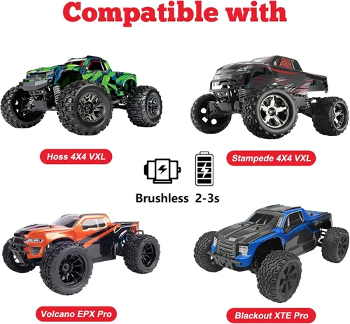 Miniatura 5 de Hobbypark Ruedas y neumáticos hexagonales para camión RC de 2.8 0.472 in para escala 1/10 Traxxas Stampede VXL Hoss 4x4 Redcat Volcano Epx Pro S30