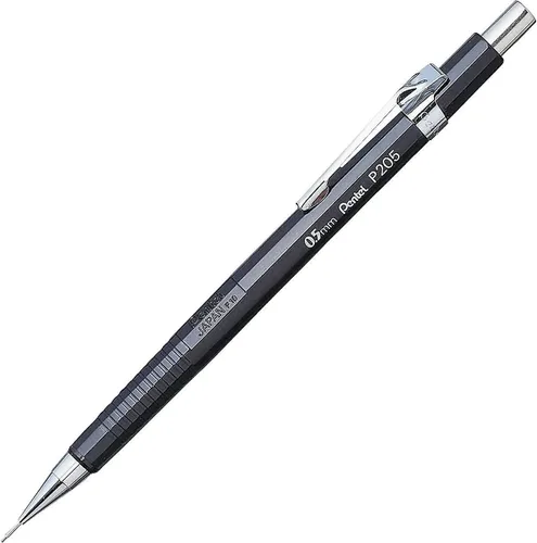 Miniatura 3 de Lápiz mecánico Pentel Sharp de 0,5 mm de cilindro negro (P205A)